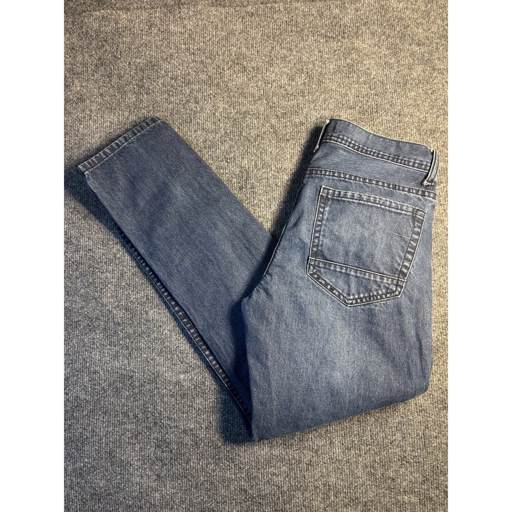 Forever 21 Skinny Jeans Mens 29x30‎ Blue Denim Regular Fit Whiskered -5-Pocket
